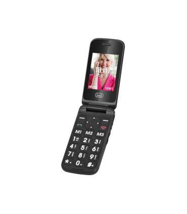 TELEFONO TREVI FLEX PLUS 55 FLIP SENIOR PHONE DUAL SCREEN BLACK