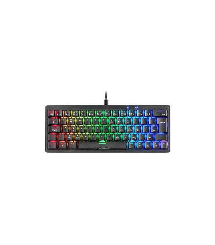 Teclado Gaming Mecnico Mars Gaming MKMINIPRO  Switch Marrn  Negro
