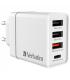 Cargador De Pared GaN Verbatim CHR-30EU2  1xUSB Tipo-C  3xUSB  30W