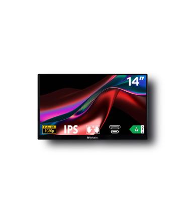 Monitor Porttil Tctil Verbatim PMT-14 14'  Full HD  Multimedia  Negro