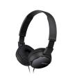 Auriculares Sony MDR-ZX110B/ Jack 3.5/ Negros