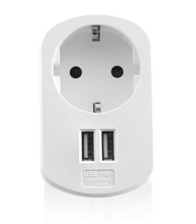Ewent EW1211 cargador de dispositivo móvil Smartphone, Tableta Blanco Corriente alterna Interior