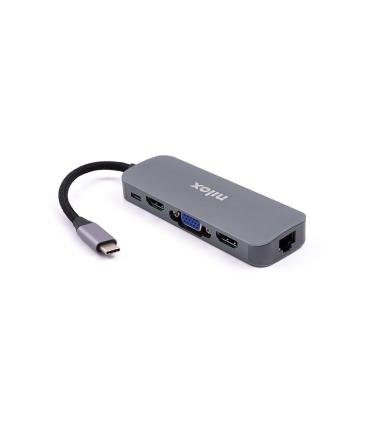 Nilox Hub Type-C 3xUSB 2xHDMI VGA USB-C RJ45