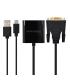 Nanocable Conversor DVI 24+1 m A VGA HDB15 h, Negro, 10 cm