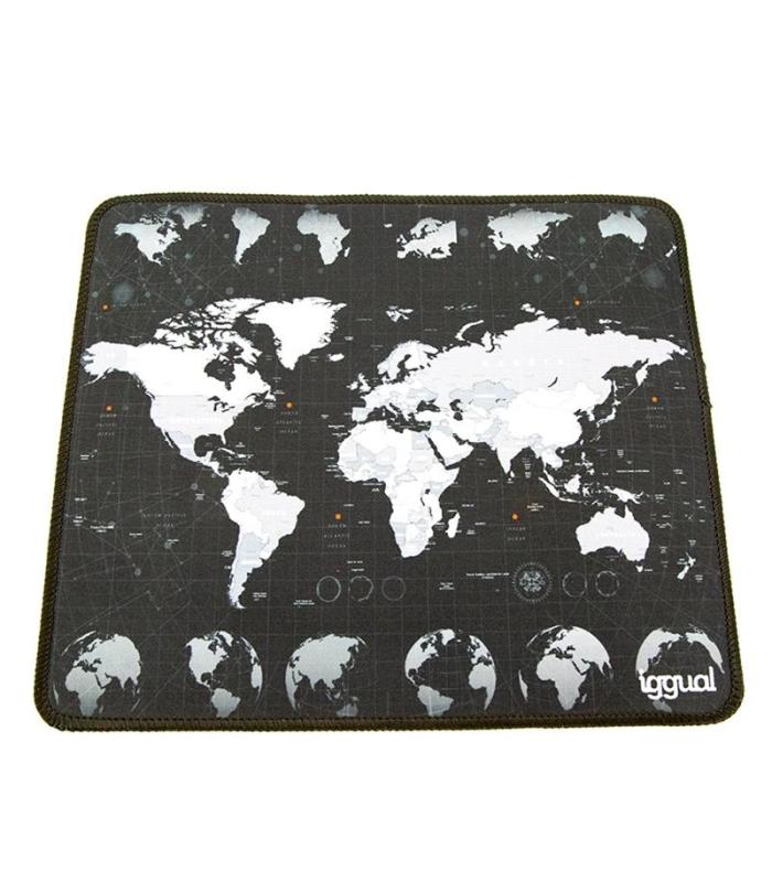 iggual Alfombrilla mapamundi ratón 30x25 cm