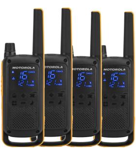 Motorola Talkabout T82 Extreme Quad Pack two-way radios 16 canales Negro, Naranja