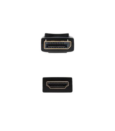Nanocable Cable conversor DISPLAYPORT a HDMI, DP M - HDMI M, Negro, 2.0 M