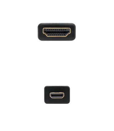 Nanocable HDMI, 0.8m cable HDMI 0,8 m HDMI tipo A (Estándar) HDMI tipo D (Micro) Negro