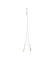Nanocable Cable Adaptador Audio Jack 3.5 H de 4 Pines a 2 Jack 3.5 M de 3 Pines, Blanco, 20 Cm