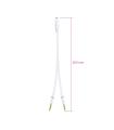 Nanocable Cable Adaptador Audio Jack 3.5 H de 4 Pines a 2 Jack 3.5 M de 3 Pines, Blanco, 20 Cm