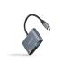 Nanocable Conversor USB-C a HDMI VGA 15 cm, Gris