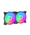 MARS GAMING MFDUO 12CM 2XFANRGB Ult-silent Black