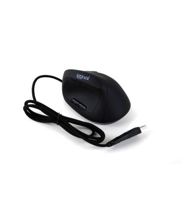 iggual Ratón vertical USB ERGO-V 2400DPI negro