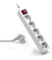 REGLETA EWENT 5 TOMAS SCHUKO 16A CON INTERRUPTOR BLANCA