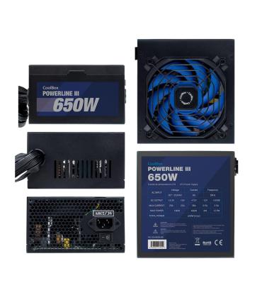 CoolBox Powerline III 650 unidad de fuente de alimentación 650 W 20+4 pin ATX ATX Negro