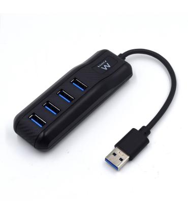 Ewent EW1138 hub de interfaz USB 3.2 Gen 1 (3.1 Gen 1) Type-A 5000 Mbit s Negro