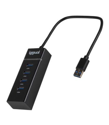 iggual Hub USB-A 3.0 x 4 puertos HUB-A-4p
