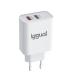 iggual Cargador 2xUSB carga rápida QC3.0 30W