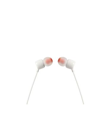Auriculares Intrauditivos JBL Tune 110  Con Micrfono  Jack 3.5  Blancos