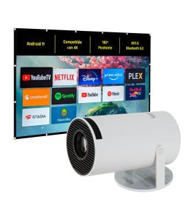 Iggual Pack Mini Proyector + Pantalla 100" Plegabl
