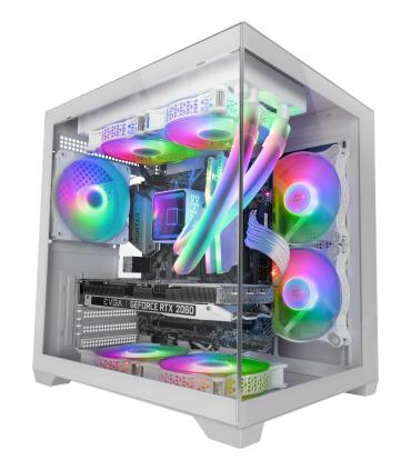 Caja Gaming Minitorre Mars Gaming MC-VIEW2  Blanca