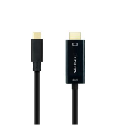 Cable Conversor Nanocable 10.15.5135  USB Tipo-C Macho - HDMI Macho  5m  Negro