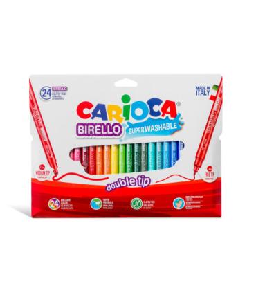 ESTUCHE 24 ROTULADORES BIRELLO BOLSA CARTN CARIOCA 42758