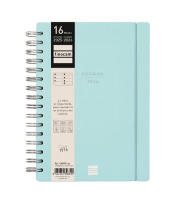 AGENDA 16 MESES SEPTIEMBRE 2025-DICIEMBRE 2026 HAIKU E10-155X212 SEMANA VISTA HORIZONTAL AZUL+ FINOCAM 627400426