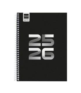 AGENDA ESCOLAR 2025-2026 COOL 4 155X212 SEMANA VISTA HORIZONTAL NEGRO+ FINOCAM 645040326