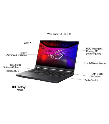 ASUS ROG Strix G16 G615LP-S5006 - Ordenador Porttil Gaming De 16" WQXGA 240Hz (Intel Core Ultra 9 275HX, 32GB RAM, 1TB SSD, NVI