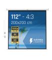 Iggual Pantalla Elctrica 4:3 112" 200x200 Cm