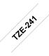 CINTA LAMINADA. TEXTO NEGRO SOBRE FONDO BLANCO18MM X 8M TZ-E241