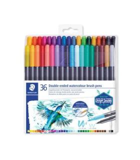 ESTUCHE DE PLSTICO CON 36 ROTULADORES, COLORES SURTIDOS STAEDTLER 3001 TB36