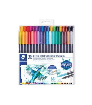 ESTUCHE DE PLSTICO CON 36 ROTULADORES, COLORES SURTIDOS STAEDTLER 3001 TB36