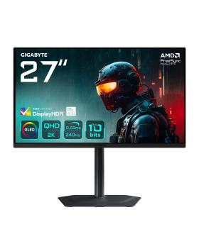 GIGABYTE MO27Q2 27" Monitor Gaming OLED QHD - 2560 X 1440, 240Hz, 0.03ms, 250 Cd m, Display HDR True Black 400, HDMI 2.1, Displ