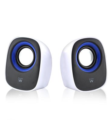 ALTAVOCES EWENT 2.0 5 W RMS CONTROL DE VOLUMEN USB BLANCO NEGRO