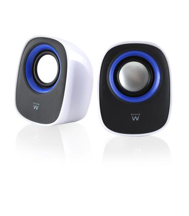 ALTAVOCES EWENT 2.0 5 W RMS CONTROL DE VOLUMEN USB BLANCO NEGRO