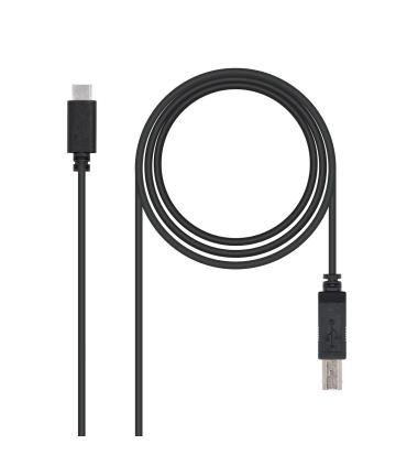 Nanocable - Cable USB 2.0 Impresora 3A USB-C M-B M 1M Negro