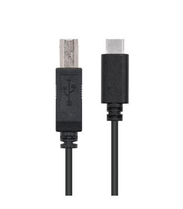 Nanocable - Cable USB 2.0 Impresora 3A USB-C M-B M 1M Negro