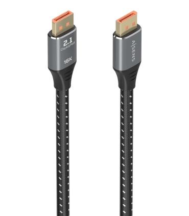 CABLE AISENS DISPLAYPORT V2.1 16K@60HZ 80GBPS DP M-DP M NEGRO 1.0M