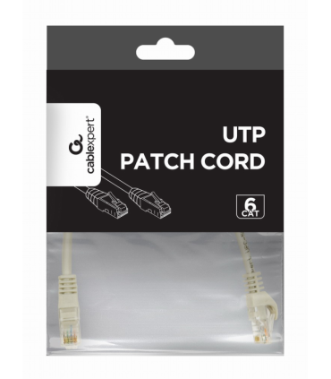 CABLE RED GEMBIRD UTP CAT6 0,25M COBRE GRIS