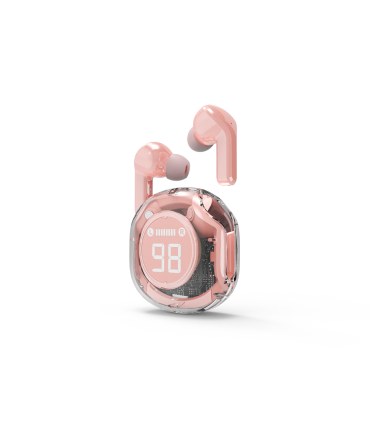 AURICULARES GEMBIRD IN-EAR TWS TRANSPARENTES ROSA