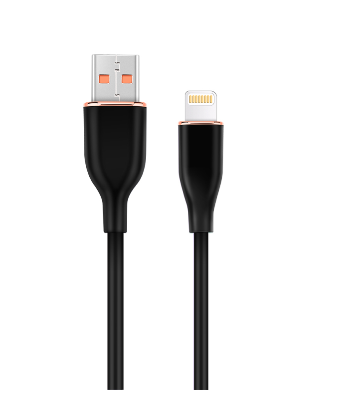 CABLE DE CARGA Y DATOS GEMBIRD DE SILICONA PREMIUM DE 8 CLAVIJAS 1,5 M NEGRO