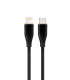 CABLE DE CARGA Y DATOS GEMBIRD USB TIPO-C A 8 PINES DE SILICONA PREMIUM 1,5M BK