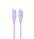 CABLE DE CARGA Y DATOS GEMBIRD (PD) TIPO-C SILICONA ALTA CALIDAD 1,5M MORADO