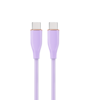 CABLE DE CARGA Y DATOS GEMBIRD (PD) TIPO-C SILICONA ALTA CALIDAD 1,5M MORADO