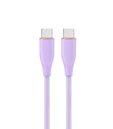 CABLE DE CARGA Y DATOS GEMBIRD (PD) TIPO-C SILICONA ALTA CALIDAD 1,5M MORADO