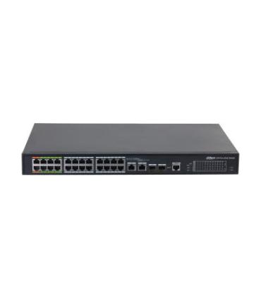 (DH-LR2226-24ET-360-V2) DAHUA SWITCH L2 EPOE GESTIONABLE 24 PUERTOS 10 100 (8 EPOE EOC + 16 POE) + 2 UPLINK COMBO GIGABIT SFP