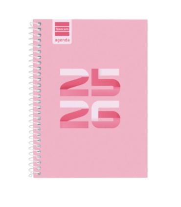 AGENDA ESCOLAR 2025-2026 COOL 8 120X164 SEMANA VISTA HORIZONTAL ROSA+ FINOCAM 645000426