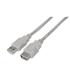 Cable Alargador USB 2.0 Aisens A101-0012  USB Macho - USB Hembra  Hasta 2.5W  60Mbps  1m  Beige